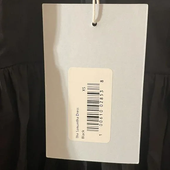 NEW Hill House Home The Samantha Dress in Black Poplin Size XS NWT - Picture 6 of 7